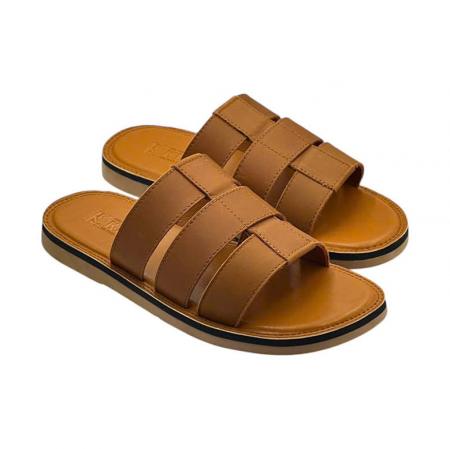 Dép quai ngang - Màu Da Bò